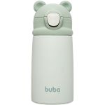 Garrafa Térmica Inox Parede Dupla Ursinho Verde 320ml (3a+) - Buba