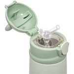 Garrafa Térmica Inox Parede Dupla Ursinho Verde 320ml (3a+) - Buba