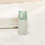 Garrafa Térmica Inox Parede Dupla Ursinho Verde 320ml (3a+) - Buba