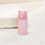 Garrafa Térmica Inox Parede Dupla Ursinho Rosa 320ml (3a+) - Buba