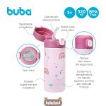 Garrafa Térmica Inox Parede Dupla Magic Unicórnio 320ml (3a+) - Buba
