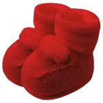 Botinha em tricot Pompom Vermelho - Roana