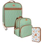 Mala com rodinhas + Mochila + Porta Carteira de Vacinação Savana - Just Baby JBSAV
