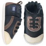 Tênis em couro Eco Runner Preto/Marfim - Babo Uabu