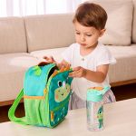 Kit Escolar: Lancheira Térmica + Lunchbox + Garrafinha BubaZoo Dino (3a+) - Buba