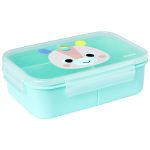 Kit Escolar: Lancheira Térmica + Lunchbox + Garrafinha BubaZoo Unicórnio (3a+) - Buba