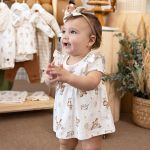 Body Vestido babadinhos em algodão egípcio Cavalinhos - Mini & Co.