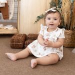 Body Vestido babadinhos em algodão egípcio Cavalinhos - Mini & Co.