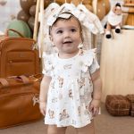 Body Vestido babadinhos em algodão egípcio Cavalinhos - Mini & Co.