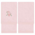 Kit com 2 toalhinhas de boca atoalhadas Cachorrinhas Rosa - Mini & Co.