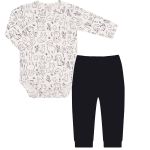 Body longo c/ Calça (Mijão) em algodão egípcio Farm - Mini & Co.