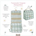 Necessaire Viagem para bebê Margaridas Menta - Masterbag