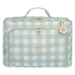 Mala Maternidade Vintage Margaridas Menta - Masterbag