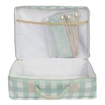 Mala Maternidade Vintage Margaridas Menta - Masterbag