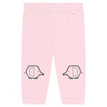 Body longo c/ Calça (mijão) em suedine Elefantes Rosa - Tilly Baby