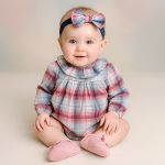 Macacão Romper longo em flanelado Xadrez Rosa - Tilly Baby