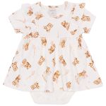Body Vestido babadinhos em algodão egípcio Ursinha Brinquedos - Mini & Co.