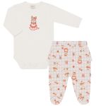 Body longo c/ Calça (Mijão) em algodão egípcio Hamster - Mini & Co.