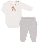 Body longo golinha c/ Calça (Mijão) em algodão egípcio Hamster - Mini & Co.
