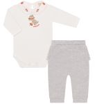 Body longo golinha c/ Calça (Mijão) em algodão egípcio Hamster - Mini & Co.
