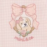 Macacão longo c/ golinha em algodão egípcio Cachorrinhas Xadrez - Mini & Co.