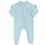 Pack 2 Macacões longos com zíper para bebê em algodão egípcio Urso Azul - Coquelicot