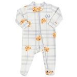 Pack 2 Macacões longos com zíper para bebê em algodão egípcio Urso Azul - Coquelicot