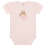 Body curto c/ Short babadinhos em algodão egípcio Cachorrinhas - Mini & Co.