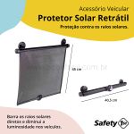 Tela Protetor Solar Retrátil com Ventosas - Safety 1st