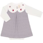 Body longo c/ Vestido em algodão egípcio Farm - Mini & Co.