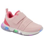 Tênis de Led Infantil Light Rosa Claro - Klin