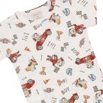 Body curto em algodão egípcio Racer - Mini & Co.