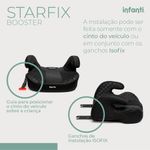 Cadeira Booster Carro Starfix c/ Isofix Jumbo Preto 15 a 36 kg - Infanti