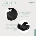 Cadeira Booster Carro Starfix c/ Isofix Jumbo Preto 15 a 36 kg - Infanti