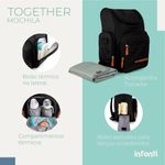 Mochila Maternidade Multifuncional Togheter Preta - Infanti