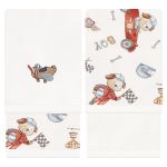 Kit com 2 toalhinhas de boca atoalhadas Racer - Mini & Co.