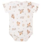 Body curto c/ Short em algodão egípcio Cavalinhos - Mini & Co