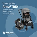 Travel System: Carrinho Anna³ + Bebê Conforto Citi + Base Select Grey (0-9kg) - Maxi-Cosi