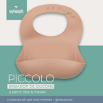 Babador de Silicone Pega Migalhas Piccolo Terracota (6m+) - Infanti