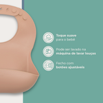 Babador de Silicone Pega Migalhas Piccolo Terracota (6m+) - Infanti