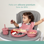 Babador de Silicone Pega Migalhas Piccolo Terracota (6m+) - Infanti