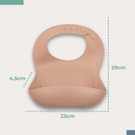 Babador de Silicone Pega Migalhas Piccolo Terracota (6m+) - Infanti