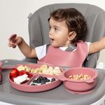 Babador de Silicone Pega Migalhas Piccolo Terracota (6m+) - Infanti