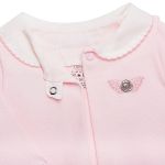 Casaco c/ Body regata e Calça em Algodão Egípcio Rosa - Bibe