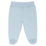 Casaco c/ Body regata e Calça em Algodão Egípcio Azul - Bibe