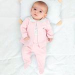 Casaco c/ Body regata e Calça em Algodão Egípcio Rosa - Bibe