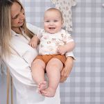 Body curto c/ Short em algodão egípcio Cachorrinhos - Mini & Co