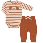 Body longo c/ Calça em algodão egípcio Cachorrinhos - Mini & Co.