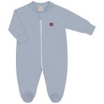 Macacão longo c/ zíper em algodão egípcio Azul Niagara - Mini & Co.