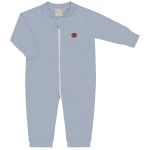Macacão longo c/ zíper em algodão egípcio Azul Niagara - Mini & Co.